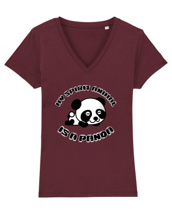 Cute Kawaii Panda Burgundy