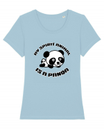 Cute Kawaii Panda Tricou mânecă scurtă guler larg fitted Damă Expresser