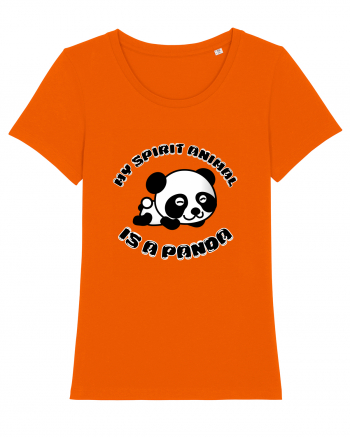 Cute Kawaii Panda Bright Orange