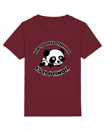 Cute Kawaii Panda Burgundy