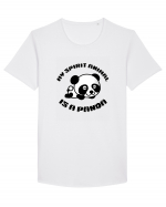 Cute Kawaii Panda Tricou mânecă scurtă guler larg Bărbat Skater