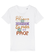 Prefer să am pace Tricou mânecă scurtă  Copii Mini Creator