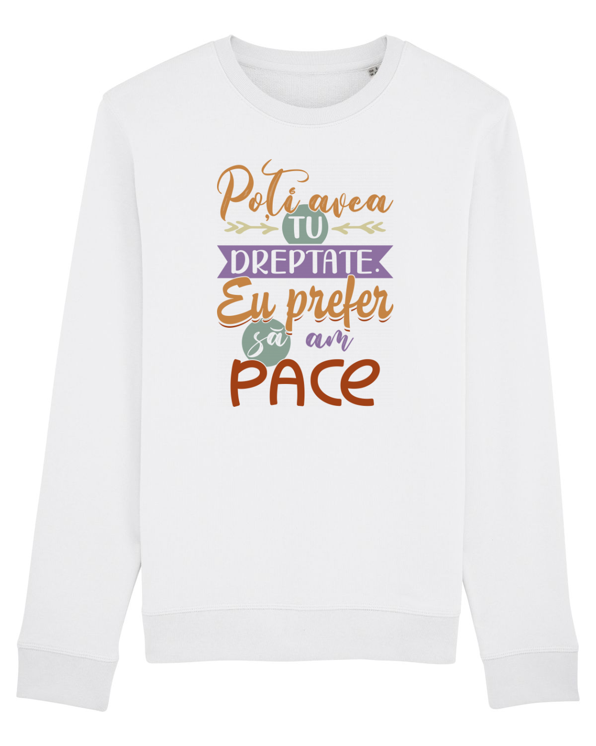 Bluză mânecă lungă Unisex Rise White