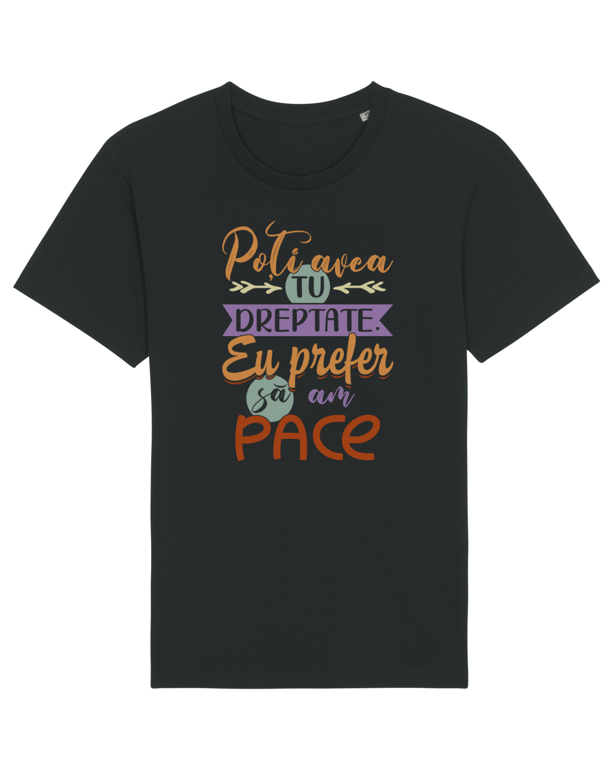 Tricou mânecă scurtă Unisex Rocker Black