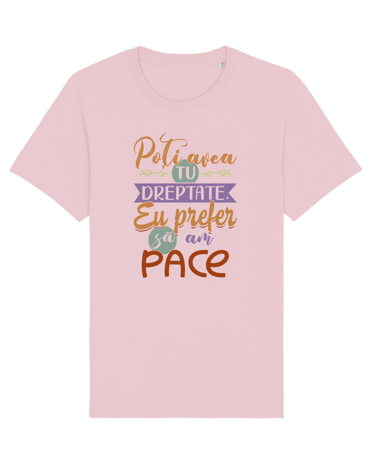 Tricou mânecă scurtă Unisex Rocker Cotton Pink