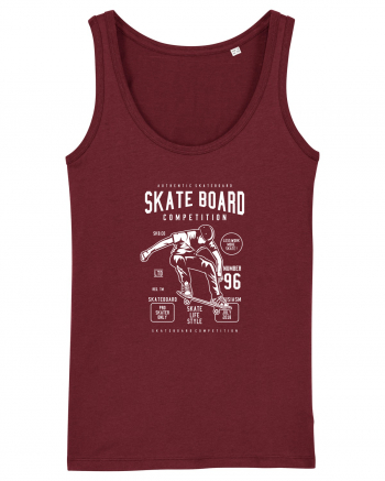 Skateboard Competion White Burgundy