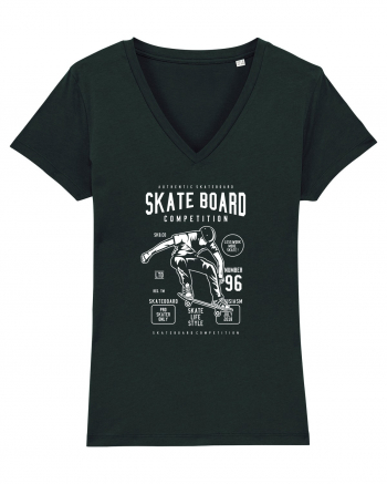 Skateboard Competion White Black