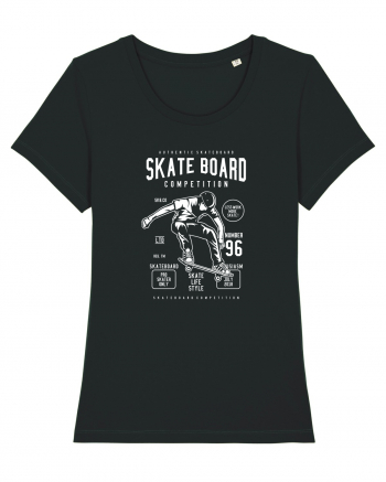 Skateboard Competion White Black