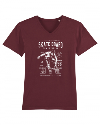 Skateboard Competion White Burgundy