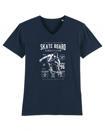 Skateboard Competion White French Navy