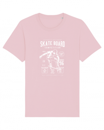 Skateboard Competion White Cotton Pink