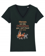 HORSE Tricou mânecă scurtă guler V Damă Evoker