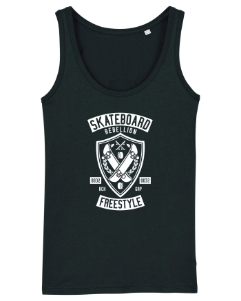 Skateboard Rebellion White Black