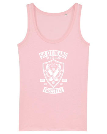 Skateboard Rebellion White Cotton Pink