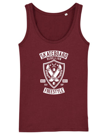 Skateboard Rebellion White Burgundy