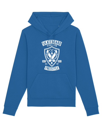 Skateboard Rebellion White Royal Blue