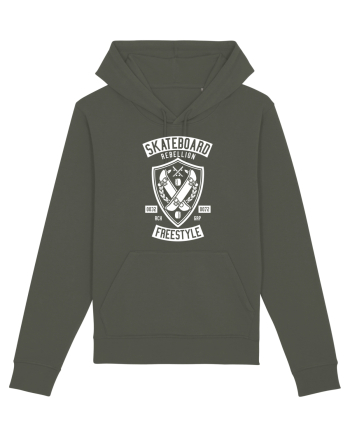 Skateboard Rebellion White Khaki