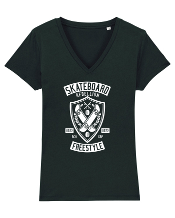 Skateboard Rebellion White Black