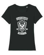 Skateboard Rebellion White Tricou mânecă scurtă guler larg fitted Damă Expresser