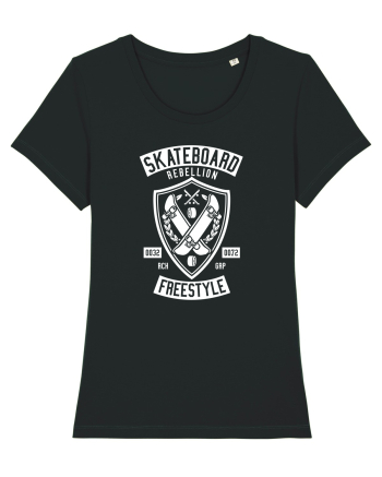 Skateboard Rebellion White Black