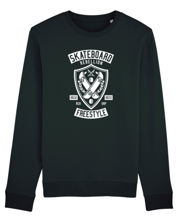 Skateboard Rebellion White Black
