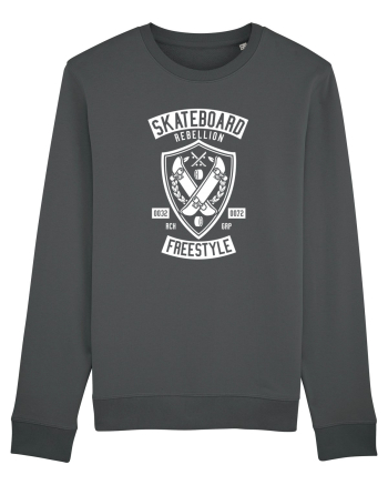 Skateboard Rebellion White Anthracite