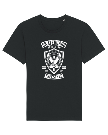 Skateboard Rebellion White Black