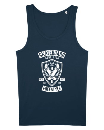 Skateboard Rebellion White Navy
