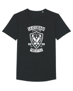 Skateboard Rebellion White Tricou mânecă scurtă guler larg Bărbat Skater