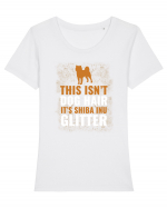 SHIBA INU Tricou mânecă scurtă guler larg fitted Damă Expresser