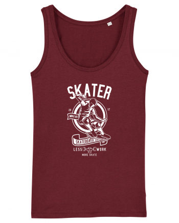 Skater White Burgundy