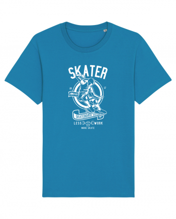 Skater White Azur