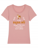 SHIBA INU Tricou mânecă scurtă guler larg fitted Damă Expresser