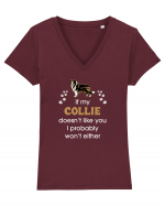 COLLIE Tricou mânecă scurtă guler V Damă Evoker