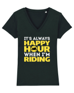 MOTORCYCLE Tricou mânecă scurtă guler V Damă Evoker