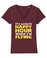 DRONA Tricou mânecă scurtă guler V Damă Evoker