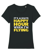 DRONA Tricou mânecă scurtă guler larg fitted Damă Expresser