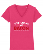 BACON Tricou mânecă scurtă guler V Damă Evoker