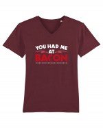 BACON Tricou mânecă scurtă guler V Bărbat Presenter