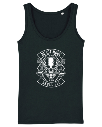 Beast Mode Skull Fitness White Black