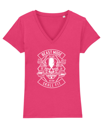 Beast Mode Skull Fitness White Raspberry