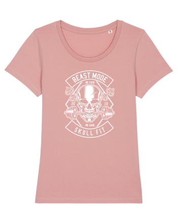 Beast Mode Skull Fitness White Canyon Pink