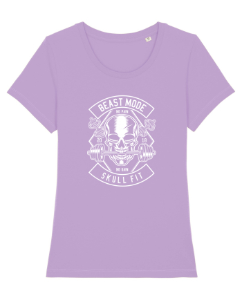 Beast Mode Skull Fitness White Lavender Dawn