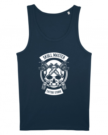 Skull Master Tattoo White Navy