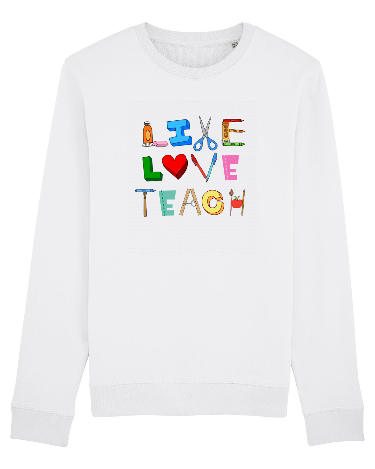 Bluză mânecă lungă Unisex Rise White
