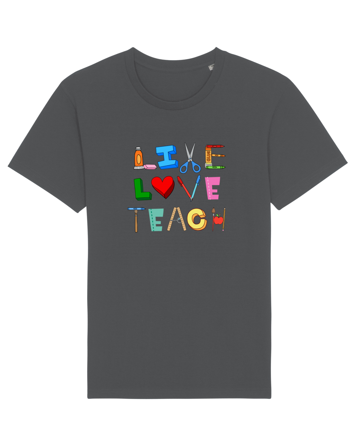 Tricou mânecă scurtă Unisex Rocker Anthracite