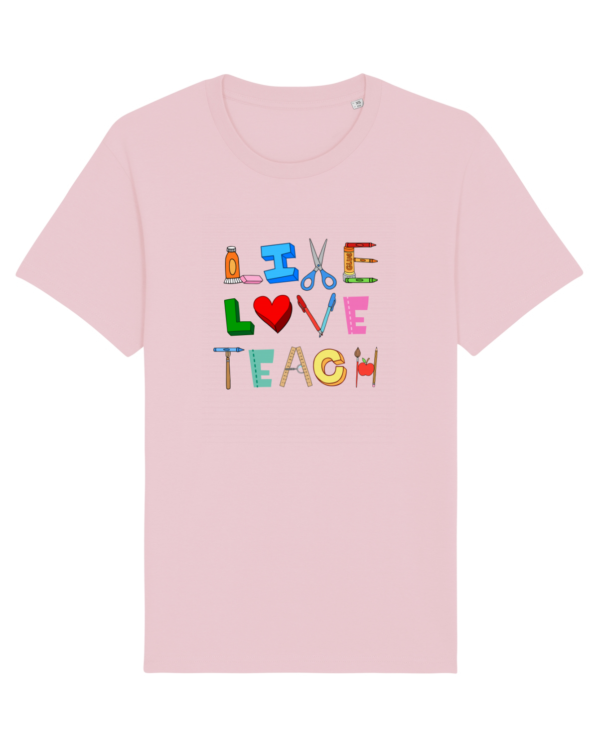 Tricou mânecă scurtă Unisex Rocker Cotton Pink