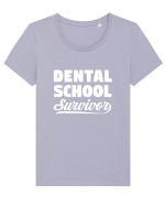 DENTAL SCHOOL Tricou mânecă scurtă guler larg fitted Damă Expresser
