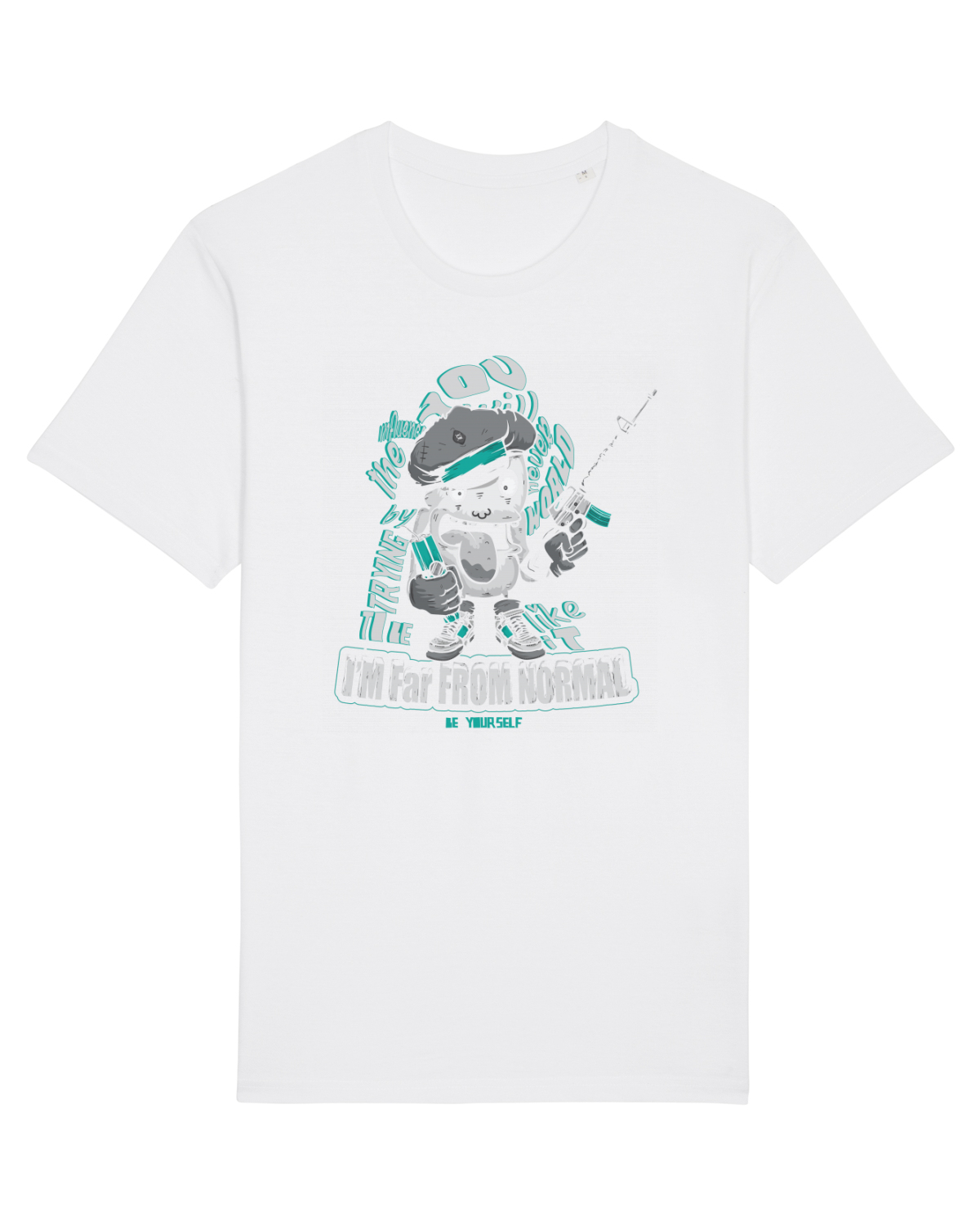 Tricou mânecă scurtă Unisex Rocker White