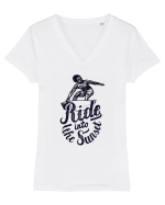 Ride Into The Sunset Tricou mânecă scurtă guler V Damă Evoker